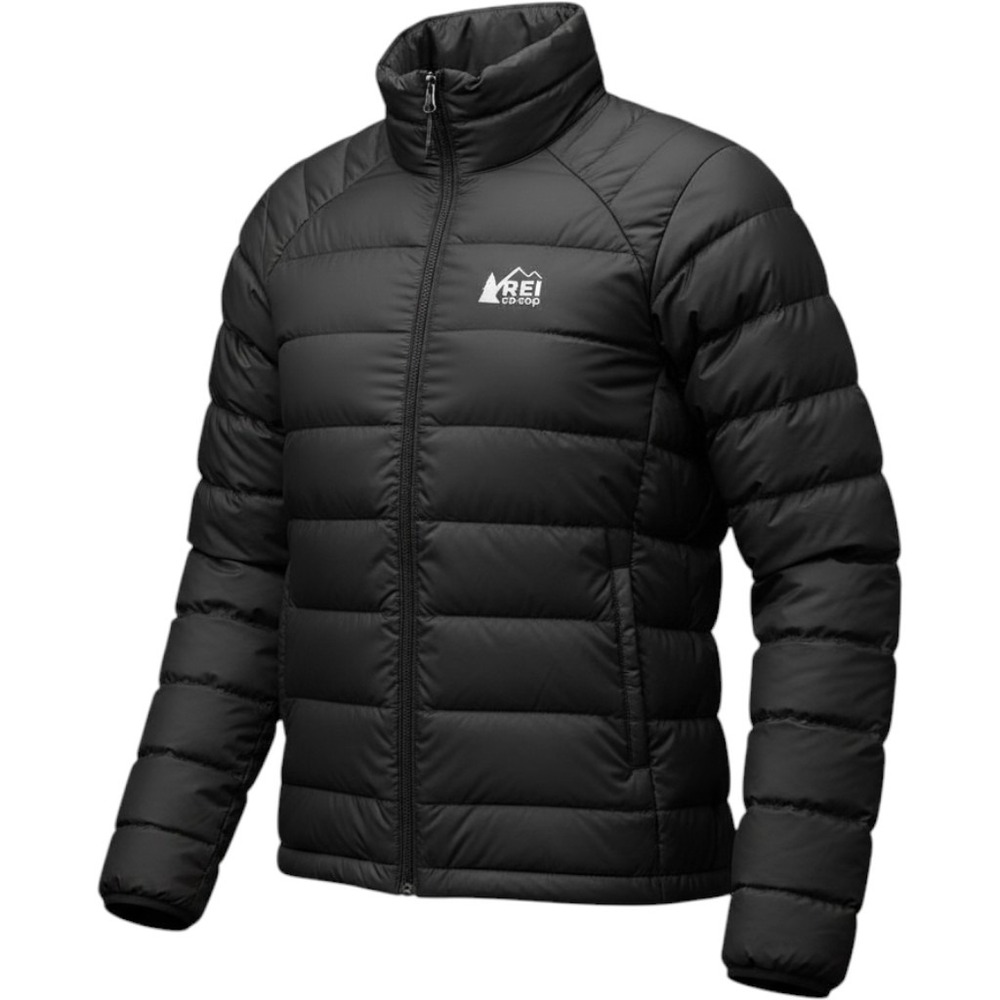 REI Co-op 650 Down Jacket 2.0 Mens Small Black Puffer Full Zip Lightweight